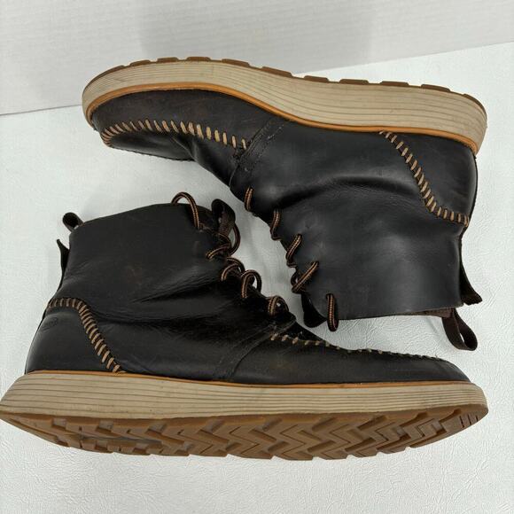 Chaco Men's Dixon High Leather Chukka Boots Waterproof Java Brown Size 9 - Picture 4 of 10
